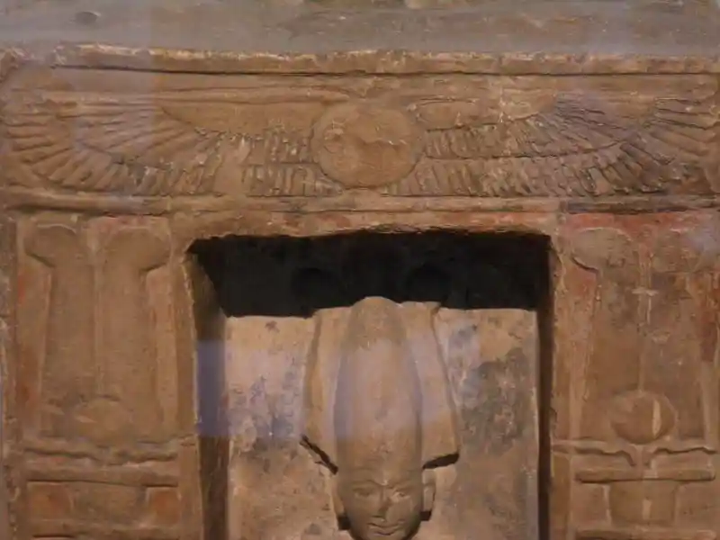 Solar disc on top of a stele Solar disc on top of a stele